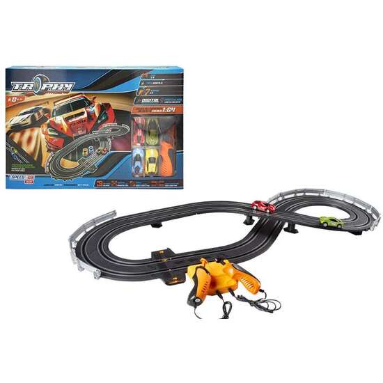 PISTA SLOT SPEED&GO CON 4 COCHES ESCALA 1:64 image 0