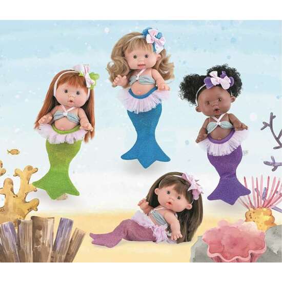 MUÑECA NENOTE PRINCESSES OF THE SEA EN ESTUCHE. CUERPO Y EXTREMIDADES DE VINILO 26 CM image 0