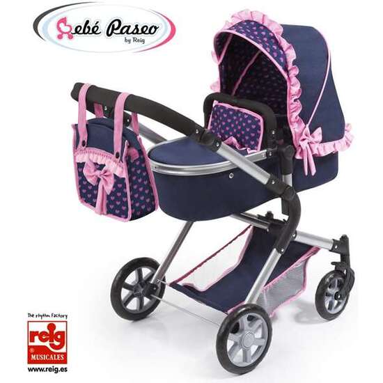 COCHE MUÑECAS COMBI AZUL MARINO 82X38.5X79 CM image 1