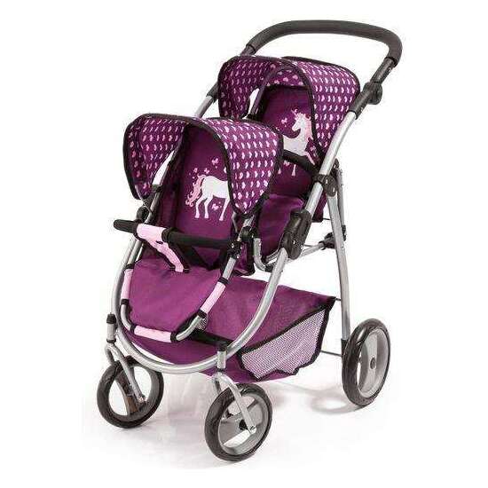 SILLA GEMELOS  TWIN TANDEM (SOFT PINK / PURPLE) ALTURA REGULABLE 42-81 CM image 0