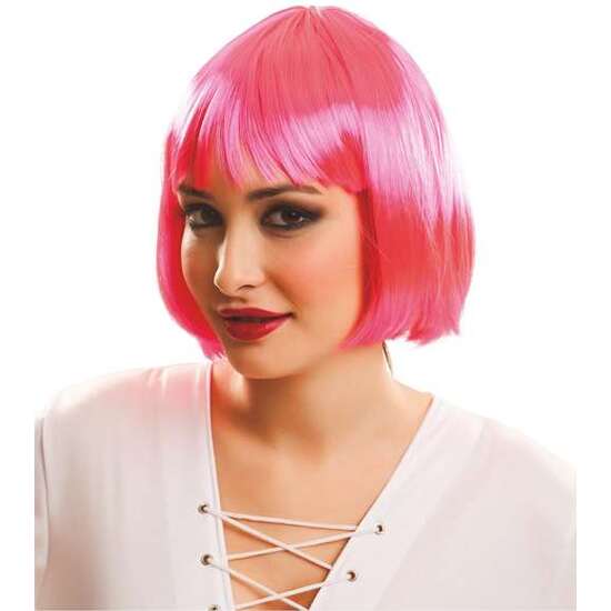 PELUCA CORTA ROSA TALLA ÚNICA image 0