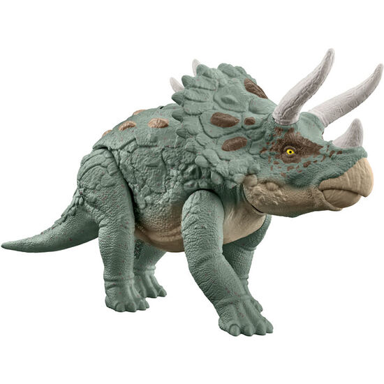 FIGURA TRICERATOPS RASTREADORES GIGANTESCOS EPIC EVOLUTION JURASSIC WORLD 17CM image 1