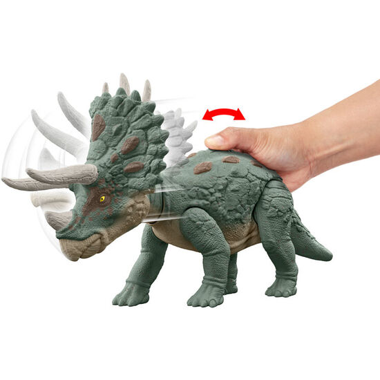 FIGURA TRICERATOPS RASTREADORES GIGANTESCOS EPIC EVOLUTION JURASSIC WORLD 17CM image 2