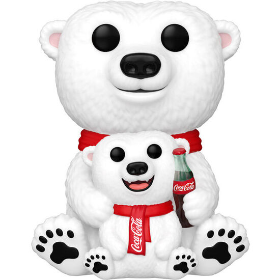 FIGURA POP COCA -COLA POLAR BEAR WITH CUB image 1
