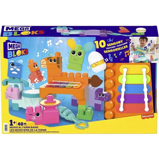BANDA GRANJA MUSICAL MEGA BLOKS 45PZS image 1