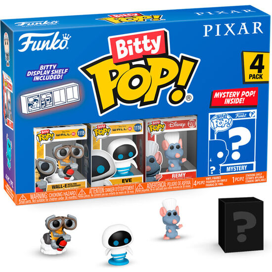 BLISTER 4 FIGURAS BITTY POP DISNEY PIXAR WALL-E image 1