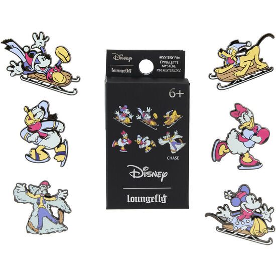 BLIND BOX ENAMEL PIN WINTER WONDERLAND MICKEY AND FRIENDS DISNEY LOUNGEFLY SURTIDO image 1