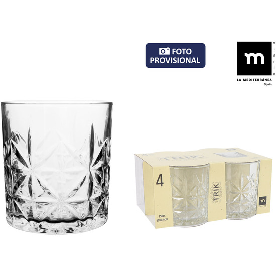 SET 4 VASOS 350CC TRIK MD image 0