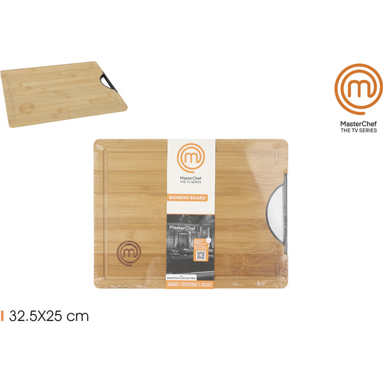 TABLA CORTAR BAMBU C/ASAS 32.5X25CM MASTERCHEF image 0