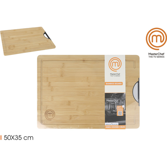 TABLA CORTAR BAMBU C/ASAS 50X35CM MASTERCHEF image 0