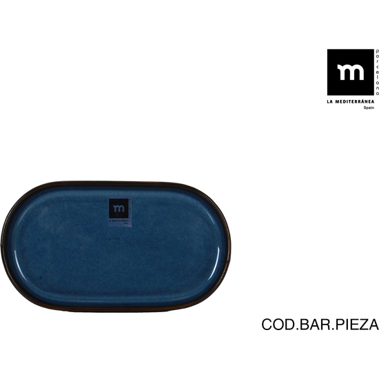 BANDEJA OVAL 13X8CM CHESTER BLUE image 0
