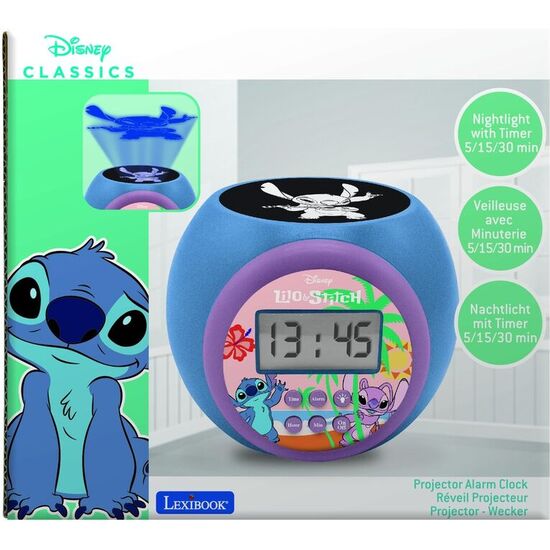 RELOJ ALARMA PROYECTOR STITCH DISNEY image 2