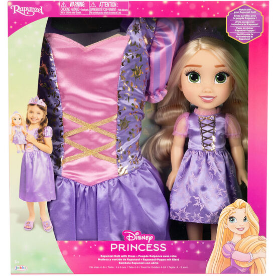 MUÑECA RAPUNZEL + DISFRAZ DISNEY 38CM image 0