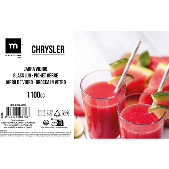 JARRA VIDRIO 1,1L CHRYSLER C/TAPA image 0