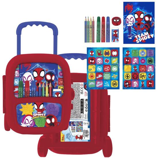 SET PAPELERÍA COLOREABLE TROLLEY SPIDEY image 0