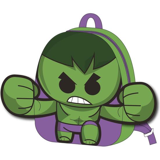 MOCHILA GUARDERIA PERSONAJE PELUCHE AVENGERS HULK image 0