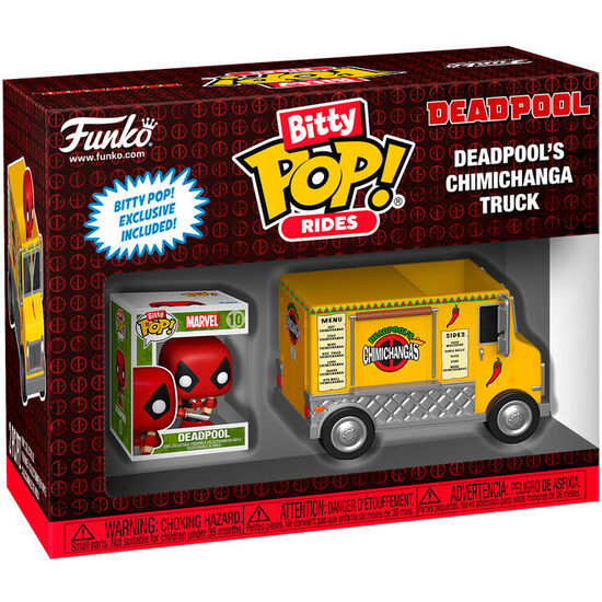 FIGURA BITTY POP RIDE MARVEL DEADPOOL - DEADPOOLS CHIMICHANGA TRUCK image 0