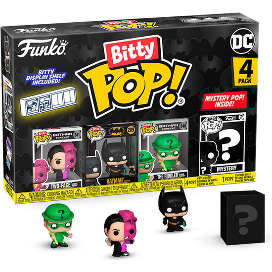 BLISTER 4 FIGURAS BITTY POP DC COMICS BATMAN 85TH ANNIVERSARY TWO-FACE image 0