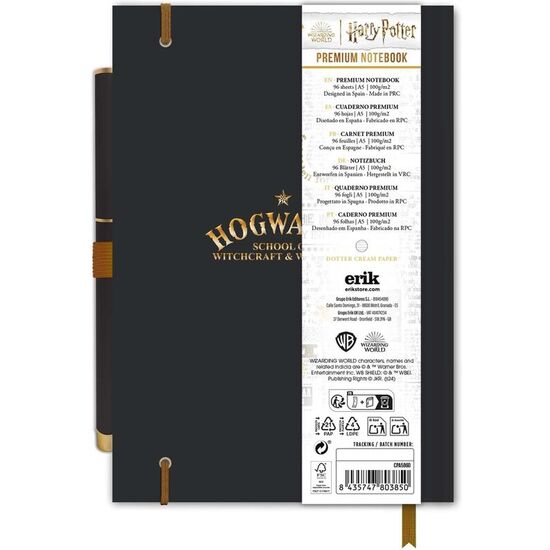 CUADERNO A5 PREMIUM + BOLIGRAFO HOGWARTS HARRY POTTER image 1