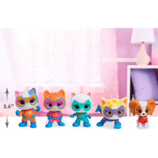 BLISTER 5 FIGURAS HERO SQUAD SUPERKITTIES 7,5CM image 2