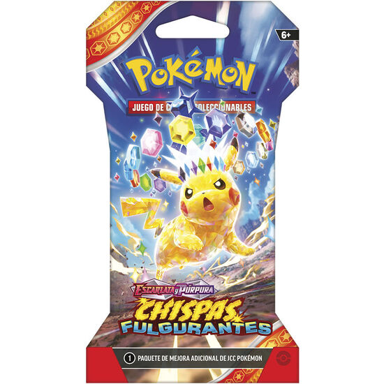 SOBRE JUEGO CARTAS COLECCIONABLES CHISPAS FULGURANTES ESCARLATA Y PURPURA POKEMON ESPAÃ±OL SURTIDO image 1