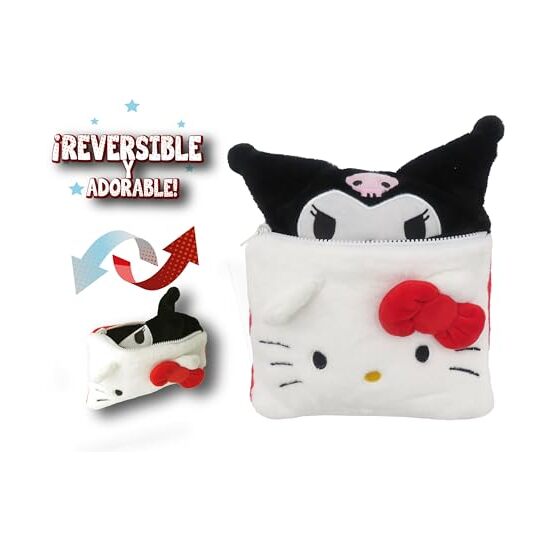 NECESER PELUCHE REVERSIBLE KUROMI HELLO KITTY image 6
