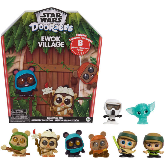 SET 8 FIGURAS EWOK COLLECTION PEEK STAR WARS DOORABLES SURTIDO image 1