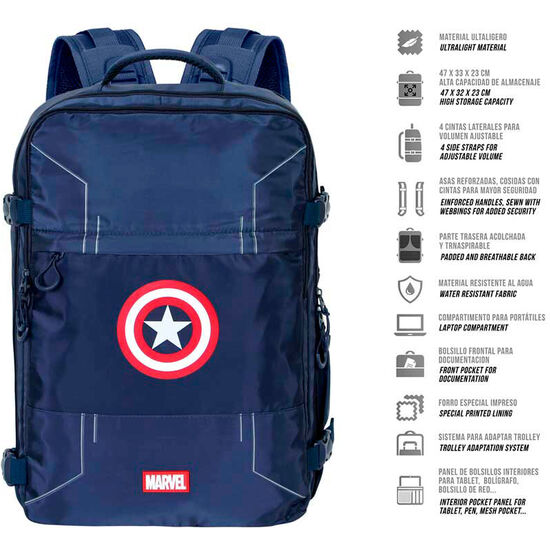 MOCHILA CAPITAN AMERICA MARVEL 49CM image 1