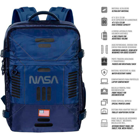 MOCHILA SPACESHIP NASA 49CM image 1