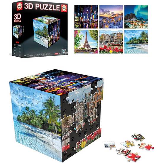 PUZZLE CUBO 3D VIAJES 6X36 image 0