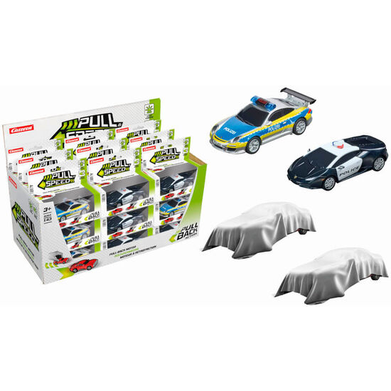 COCHE PULL & SPEED POLICIA LUZ Y SONIDO SURTIDO image 1
