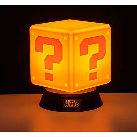 LAMPARA 3D QUESTION BLOCK SUPER MARIO BROS NINTENDO image 0