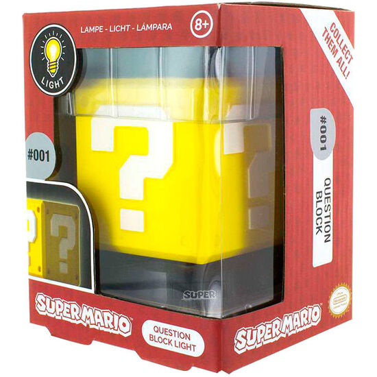 LAMPARA 3D QUESTION BLOCK SUPER MARIO BROS NINTENDO image 1