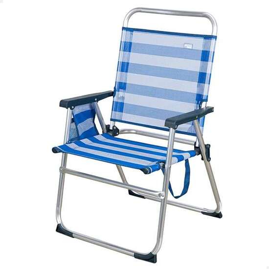 SILLA PLAYA PLEGABLE ALUMINIO FIJA MARINERA 48X50X88 CM image 0