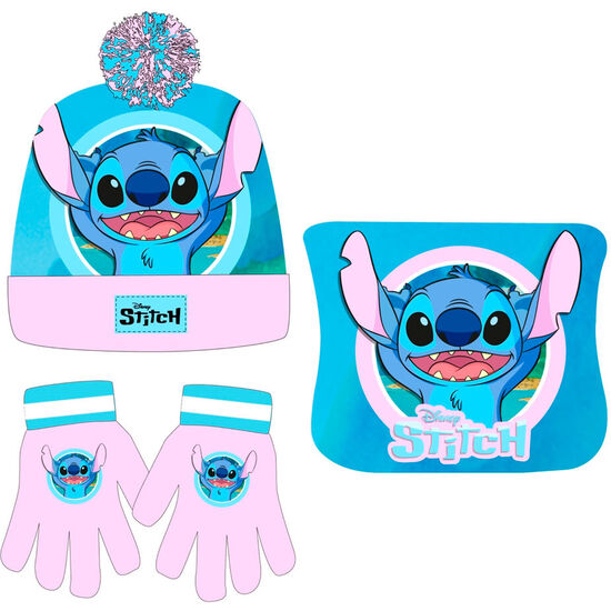 CONJUNTO GORRO GUANTES BRAGA CUELLO STITCH DISNEY image 0