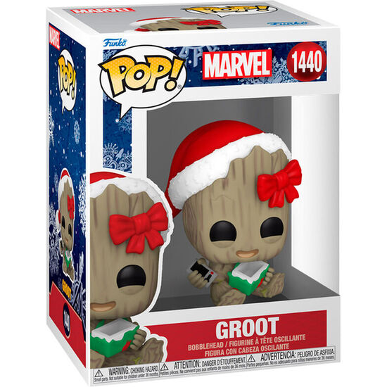 FIGURA POP MARVEL GROOT WITH PRESENT image 0