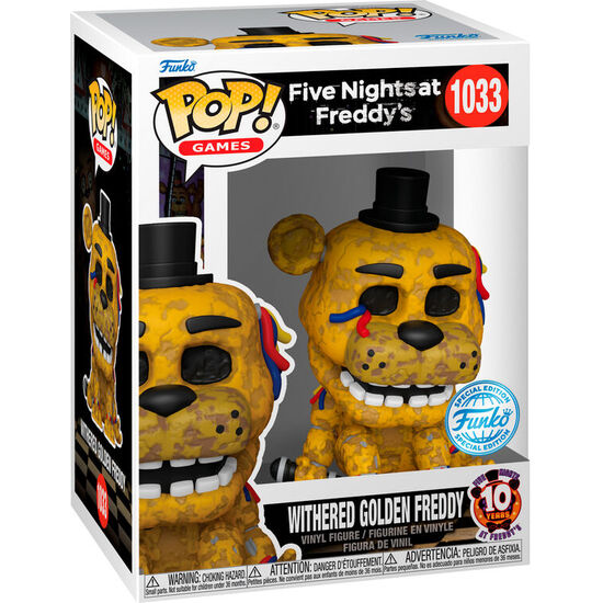 FIGURA POP FIVE NIGHT AT FREDDYS WITHERED GOLDEN FREDDY EXCLUSIVE image 0