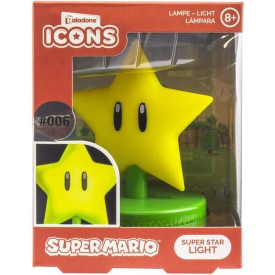 LAMPARA ICONS ESTRELLA SUPER MARIO BROS 12CM image 3