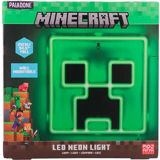 LAMPARA PARED LED CREEPER MINECRAFT 25CM image 1