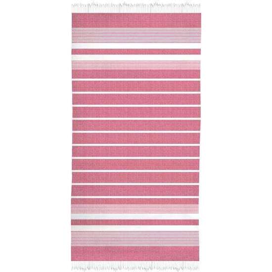PAREO 100X180 RAYAS FLECOS HANNAM CORAL image 0