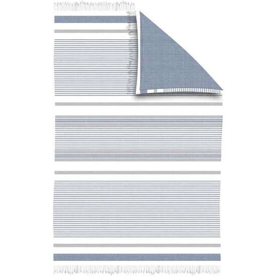 PAREO-TOALLA 100X150 RAYAS FLECOS KUPE DENIM - MODELOS SURTIDOS image 0