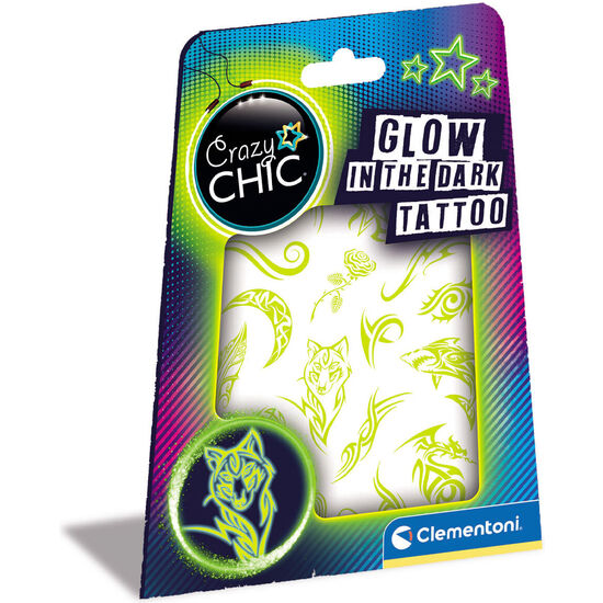 TATUAJES BRILLANTES EN LA OSCURIDAD CRAZY CHIC image 0