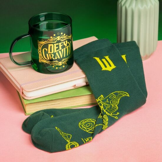 SET TAZA CRISTAL + CALCETINES ELPHABA WICKED image 0