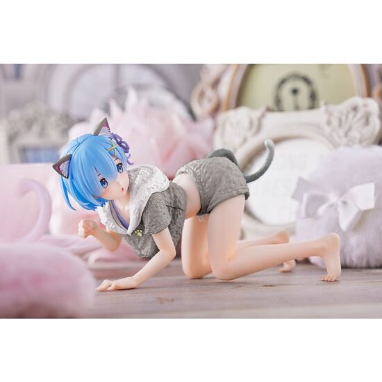 FIGURA REM CAT ROOMWEAR RENEWAL ED. DESKTOP CUTE RE:ZERO STARTING LIFE IN ANOTHER WORLD 13CM image 0