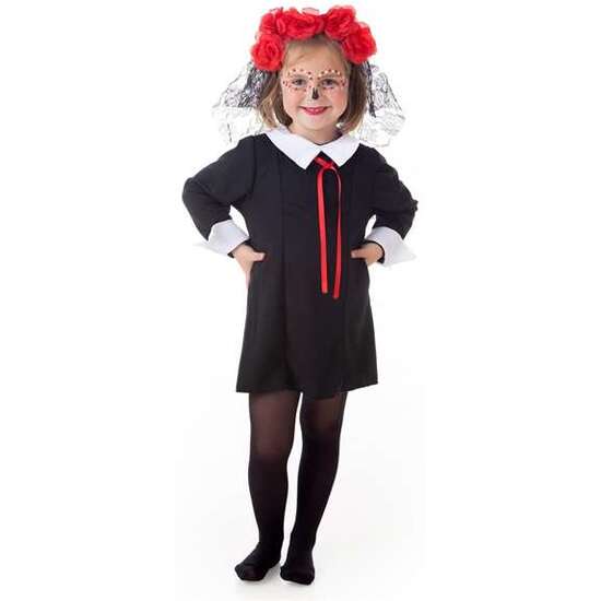 DISFRAZ INFANTIL CATRINA T-5 (VESTIDO, LAZO Y CORONA (SURTIDAS)) image 3