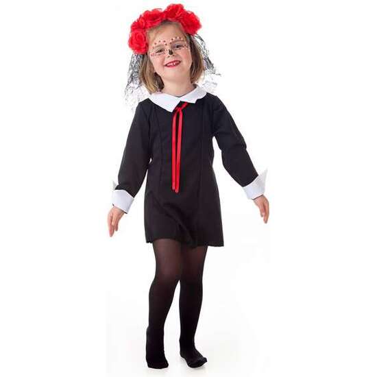 DISFRAZ INFANTIL CATRINA T-5 (VESTIDO, LAZO Y CORONA (SURTIDAS)) image 4