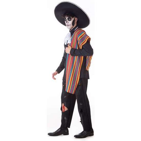 DISFRAZ ADULTO MARIACHI T-L (SOMBRERO, PONCHO Y LAZO CUELLO) image 0