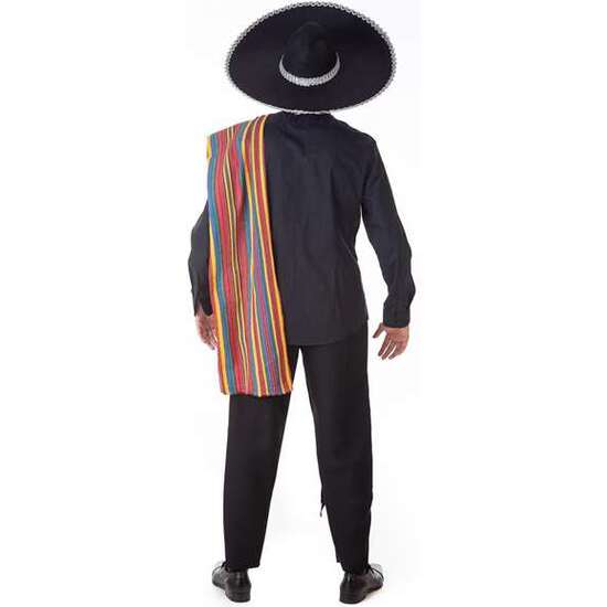DISFRAZ ADULTO MARIACHI T-L (SOMBRERO, PONCHO Y LAZO CUELLO) image 1