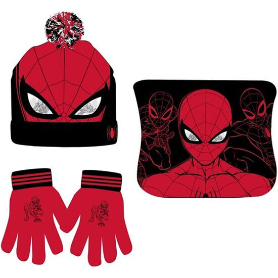 CONJUNTO GORRO GUANTES BRAGA CUELLO SPIDERMAN MARVEL image 0
