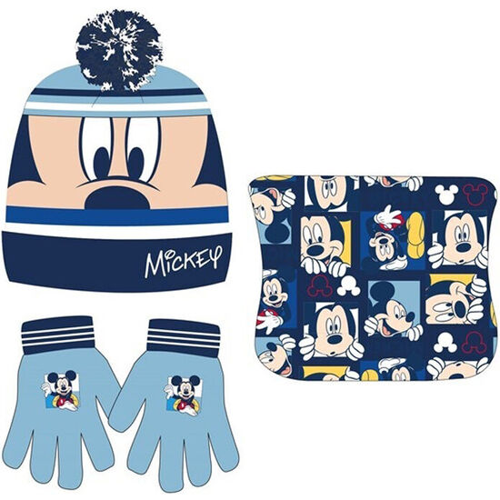 CONJUNTO GORRO GUANTES BRAGA CUELLO MICKEY DISNEY image 0